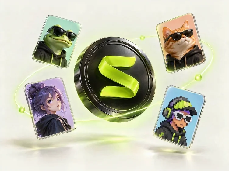 SHILLER coin surrounded by community avatars
